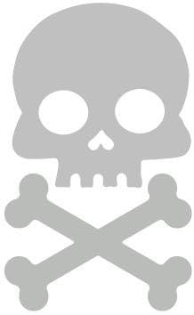 SKULL AND CROSS BONES 3.5" (color: REFLECTIVE SILVER) Vinyl Decal Window Sticker for Cars, Trucks, Windows, Walls, Laptops, and other stuff.