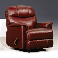 Brooks Furniture 071Burgundy Leather- Match Rocker Recliner