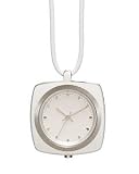 Pilgrim Silver and White Necklace Square Watch