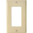 Leviton 80401-I 1-Gang Decora/GFCI Device Decora Wallplate, Standard Size, Thermoset, Device Mount, Ivory