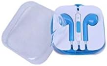 Earphones Earbud Headset Headphone with Mic for Apple iPhone 5 iphone 6 iPod 3.5 (Blue)