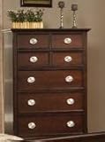 IMAGE OF Storage Chest with Metal Handle Turned Feet in Deep Cappuccino Finish