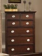 Storage Chest with Metal Handle Turned Feet in Deep Cappuccino Finish