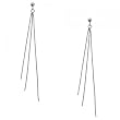 Drop Earrings w/ Post Friction Back in Solid Sterling Silver 925