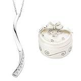 10kt. White Gold, 1/10 ct.tw. Ladies Journey Diamond Pendant