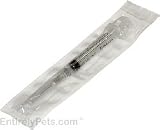 SINGLE Economy Syringe (3 cc) with Needle (22 guage x 3/4)