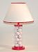 Baseball Filled Clear Cylinder Sports Table Lamp