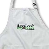 I Face the Book for My Space - BLACK Full Length Apron With Pockets 22w X 30l