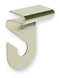 Battalion 1RCJ9 Suspended Ceiling Hook, Steel, Brass, PK 2