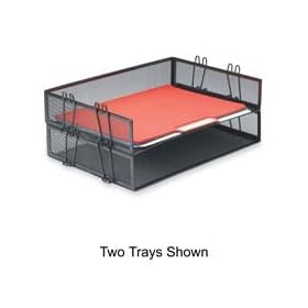 Letter Tray, Steel Mesh, 14 1/4"Wx9 1/2"Dx3 1/2"H, Black (SPR90205) Category: Desk Trays