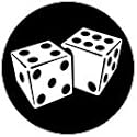 DICE Pinback Button 1.25" Pin / Badge ~ Casino Gamble Craps Game Pair of