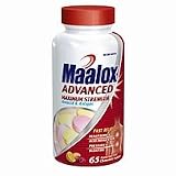 Search : Maalox Max Maximum Strength Antacid Plus Antigas Chewable Tablets, Wild Berry 65 ea