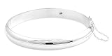 10mm Sterling Silver Bangle Bracelet, High Polished - 10 X 70mm