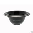 Edwin Jagger Black Porcelian Shave Shaving Soap Bowl with Silver Trim Comes with a FREE Shaving Soap