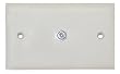 Ivory TV Wall Plate with 1 F-Pin Coupler