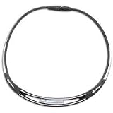 Phiten S-Type by Jennie Finch Titanium Necklace, Black/Pink, 18 inch