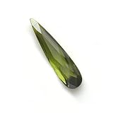 Cubic Zirconia CZ 9 X 36mm Olivine Green Pendant Bead