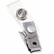 Metal Badge Clips with Clear Vinyl Straps (100 per Pack)