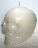 Skull White 3 1/2" Candle (CSKUWC)