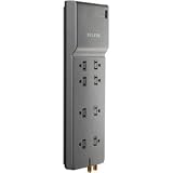 8 Outlet Lightning and Surge Protector Kit with Electromagnetic and Radio Frequency Interference Noise Protection. Includes 20 Black Tie-Wraps to Manage Cables