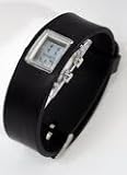 GSI Quality Waterproof Silicone Gel Sporty Wrist Band Watch - Square Face Digital LCD Style, For Children And Sports - Black