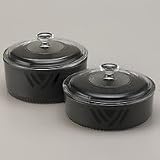Pfaltzgraff Midnight Sun 4pc Casserole Baker Set w/Glass Lids