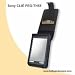 Premium Leather Flip Style Case For Sony Clie Th-55, Black With Removable Clip