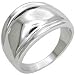 Women's Free Form No Stone Rhodium Brass Ring, Size: 5-10