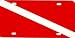 Dive Flag License Plate - Aluminum