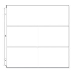 Ring Photo Sleeve Protectors 12-Inch-by-12-Inch, 10-Pack, 4 (6-Inch-by-4-Inch) and 1 (4-Inch-by-12-Inch) Pockets