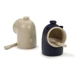 Oatmeal stoneware Salt Pig and Spoon Salt Keeper