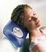 Inflatable Bath Pillow with Radio, Clear Blue