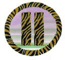 Tan Brown Zebra Tiger Print Steering Wheel Cover and Seat Belt Pads
