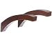 12 Inch Angled Wood Shelf Brackets - Red Mahogany