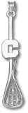Cornell Big Red Bears 'Lacrosse Stick with C' Pendant - Sterling Silver Jewelry