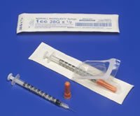Monoject Insulin Syringe - Sterile 29g x 1/2", Dosage U-50-Box of 100