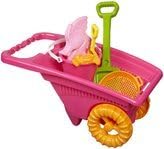 8 Item Gift Set: Toddler Cart Wagon with Sand Toys and Air Horn- Made in USA, Beach Set with Sand Bucket, Pail and Shovel, Large Shovel, Molds and Sand Sifter, Christmas gifts for girls and boys age 3 years, 4 yrs. 5 (Pink)