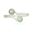 Wrap Design Toe Ring with Green AB Crystals
