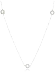 Sterling Silver Triple Circle White Diamond Necklace (0.60 cttw, H-I Color, I2-I3 Clarity), 18"
