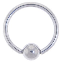 14 Gauge STEEL BCR Captive Ring 7/16 Inches 5mm by Body Jewelry