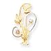Jewelry : 14k Two-Tone CZ Designer Pin