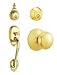 F93-605 Bright Brass Bowman Dummy Handleset with Plymouth Knob