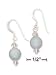 Sterling Silver 8mm Faceted Amazonite Ball Earrings Austrian Crystals