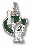Milwaukee Bucks 1/2 I Heart Logo Enamel Charm - Sterling Silver Jewelry