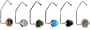 6 Pc Gemstone Purse Hook Mixer, Amethyst, Tiger Eye, Turquoise, Jade, Onyx & Pearl with Black Velvet Pouches