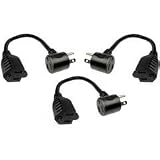 Cables Unlimited PWR-PSLIB-3 1-Foot Outlet Xtender Power Cord with Pass Through