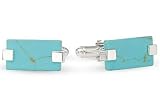 Sterling Silver Faux Turquoise Cufflinks