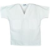 Reversible Unisex V-Neck Scrub Top (XS-5XL) by Landau. Assorted Col- Sku:Landau7502WWPXLG; Color:WHITE; Size:XLG XLG