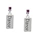 "Dance" Hot Pink Swarovski Post Charm Earrings [Jewelry]