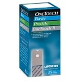 One Touch Basic Blood Glucose Test Strips 25 Ea